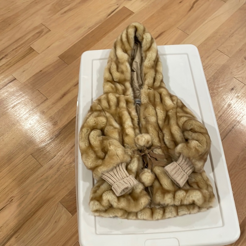 Tan color faux fur jacket